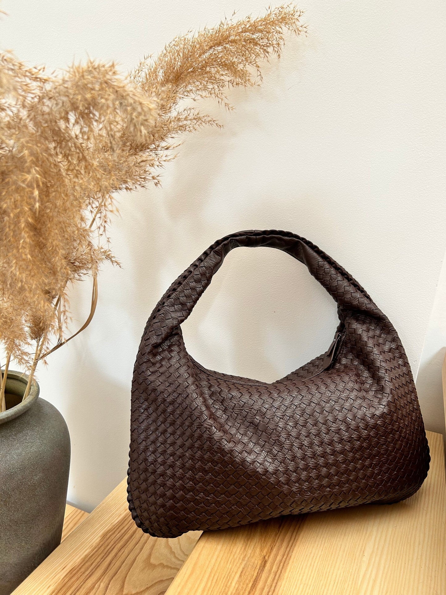 Shoulder Bag Woven Hobo Tote for Work and Everyday Carry