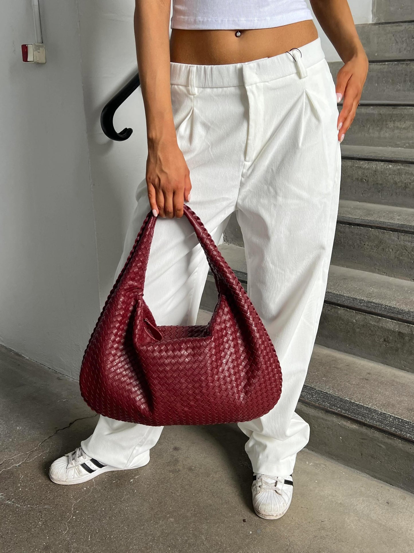 Shoulder Bag Woven Hobo Tote for Work and Everyday Carry