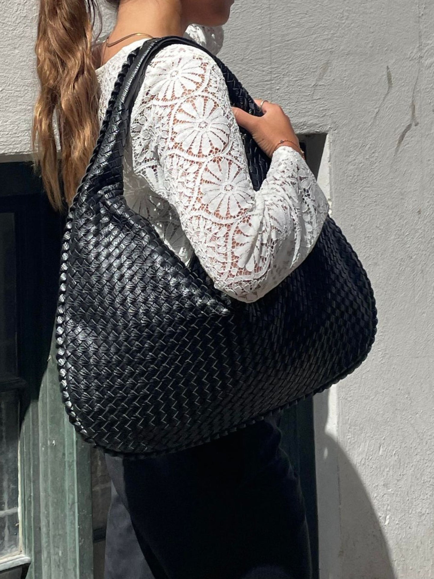 Shoulder Bag Woven Hobo Tote for Work and Everyday Carry