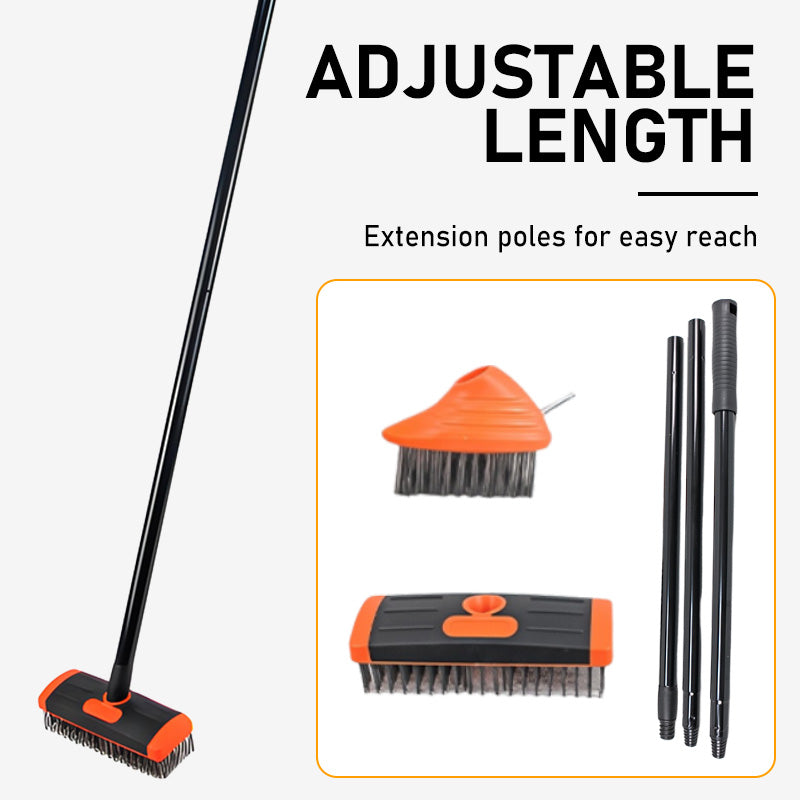 Weed Remover Tool Wire Brush for Patio Pavers with Long Handle