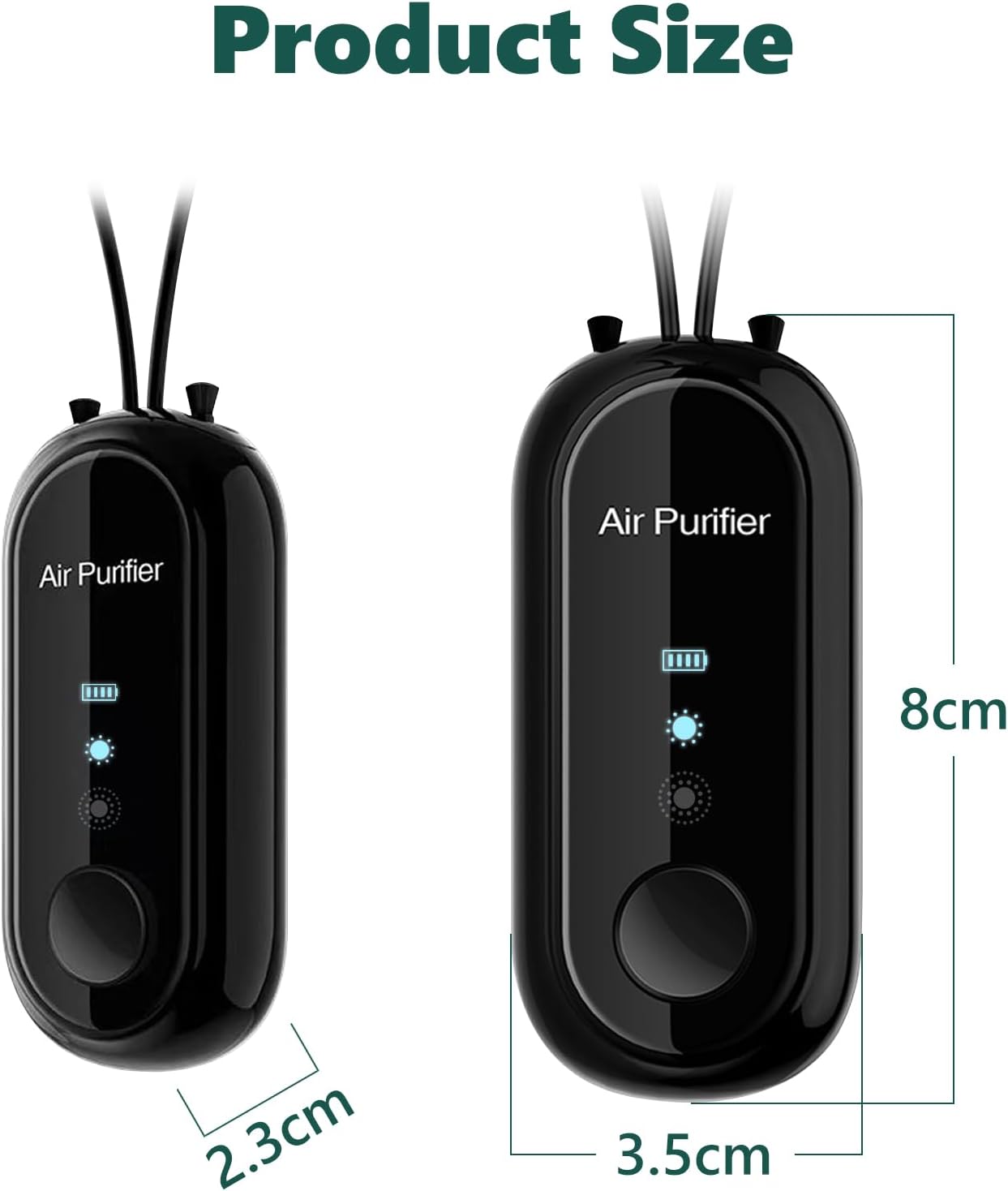Air Purifier Personal Wearable Negative Ion USB Rechargeable Necklace
