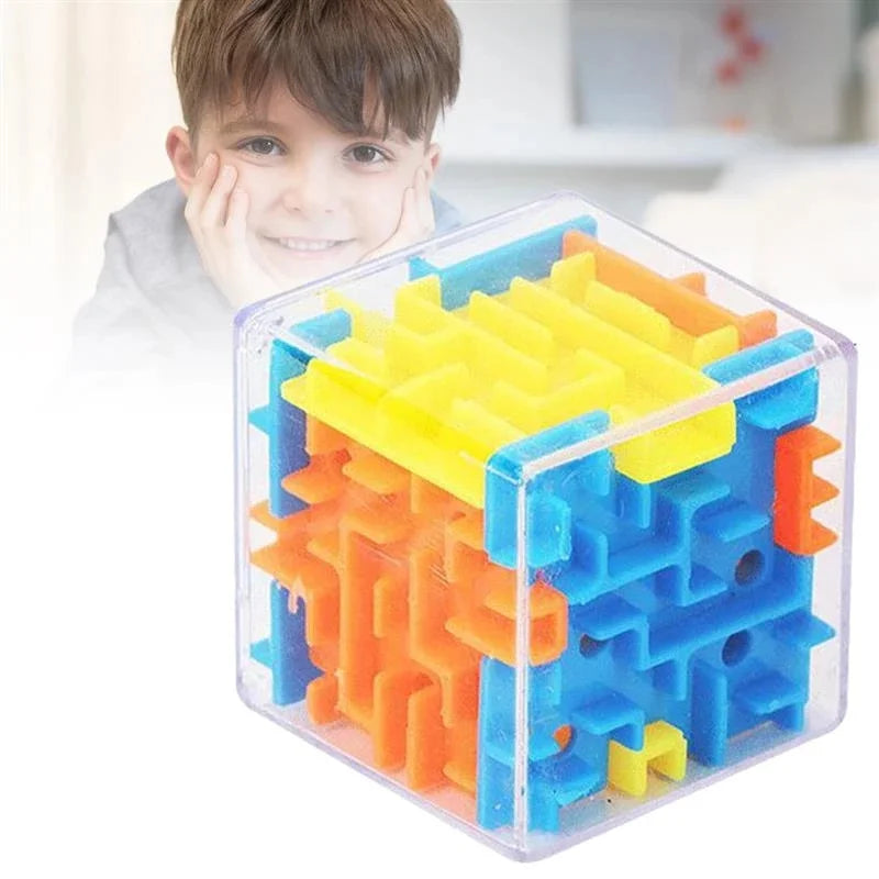 Brain Teaser Puzzle 3D Maze Cube Mini Fidget Toy for Kids and Adults