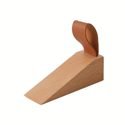 Door Stop Wooden Wedge Non Slip Floor Protector