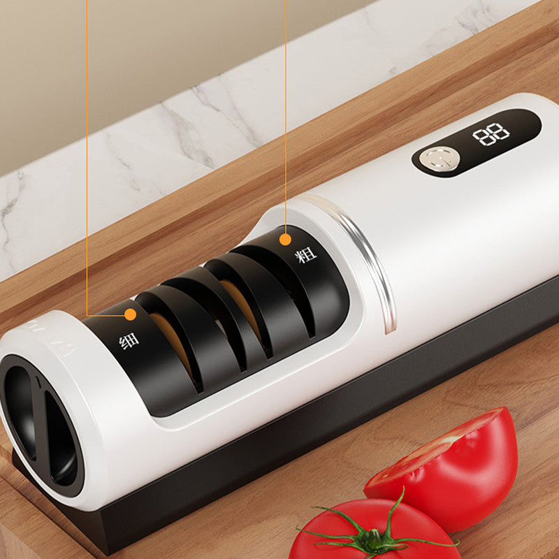 Electric Knife Sharpener USB Rechargeable 2 Stage for Kitchen Knives