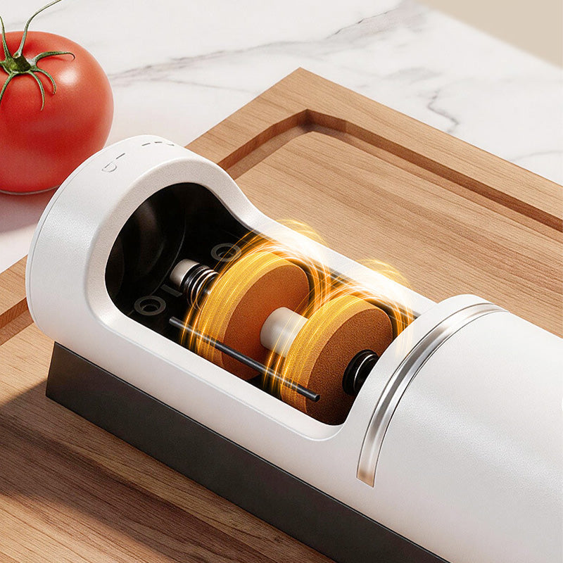 Electric Knife Sharpener USB Rechargeable 2 Stage for Kitchen Knives