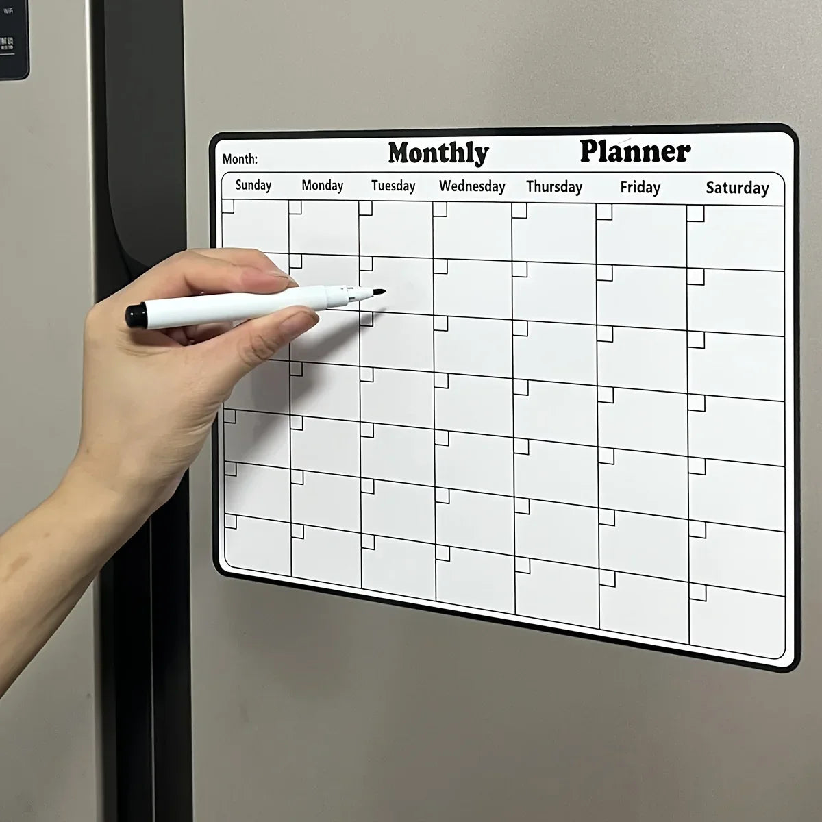 Dry Erase Calendar Magnetic Monthly Planner Whiteboard for Fridge