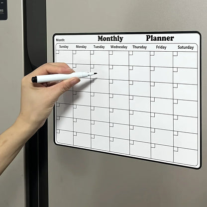 Dry Erase Calendar Magnetic Monthly Planner Whiteboard for Fridge