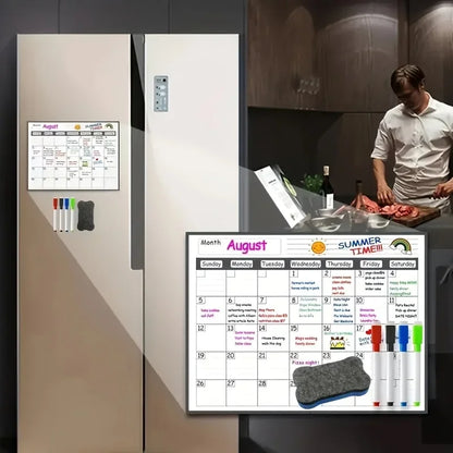 Dry Erase Calendar Magnetic Monthly Planner Whiteboard for Fridge