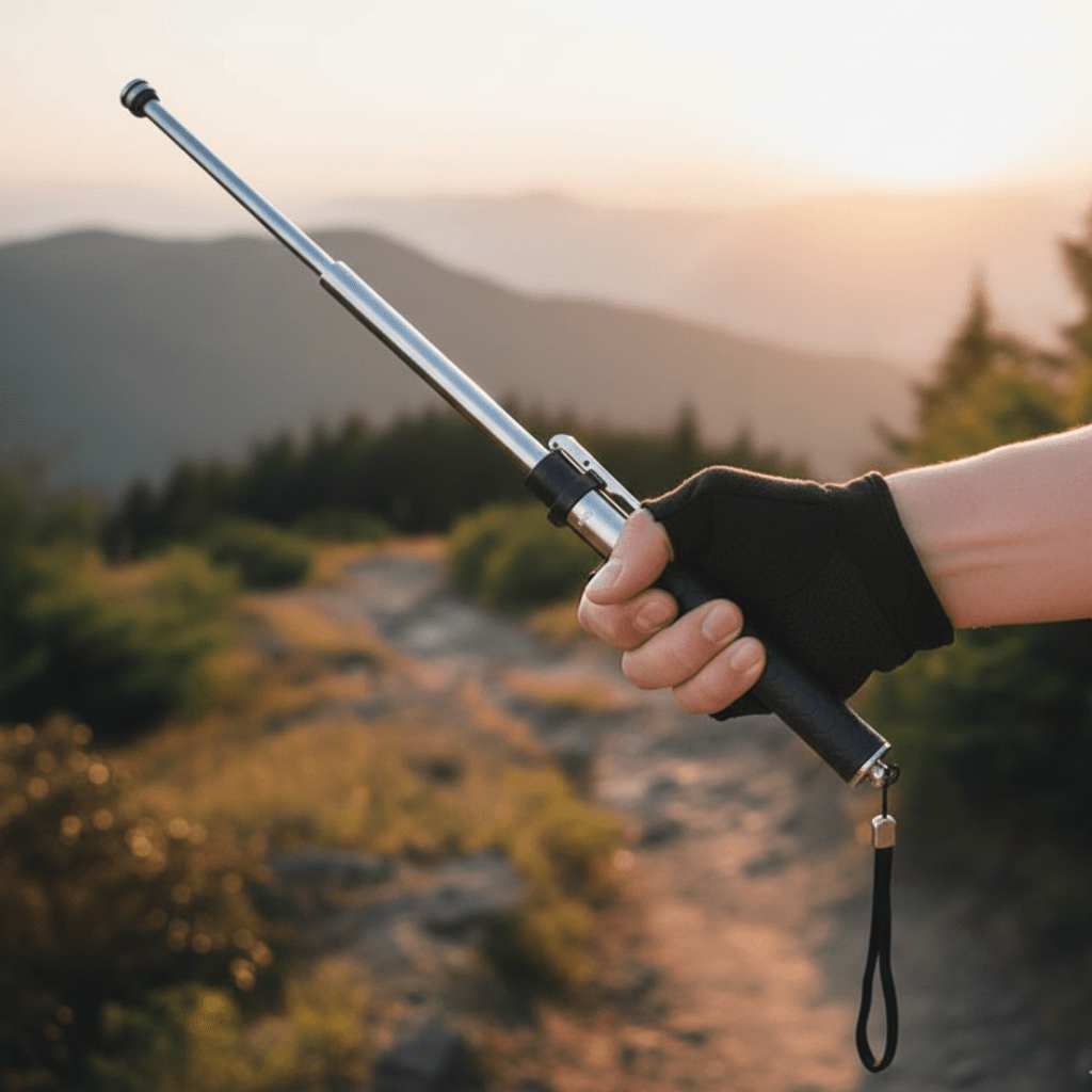 Walking Stick Folding Aluminum Hiking Trekking Pole