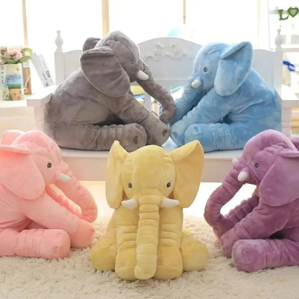 Stuffed Elephant Plush Pillow Soft Cuddly Kids Toy