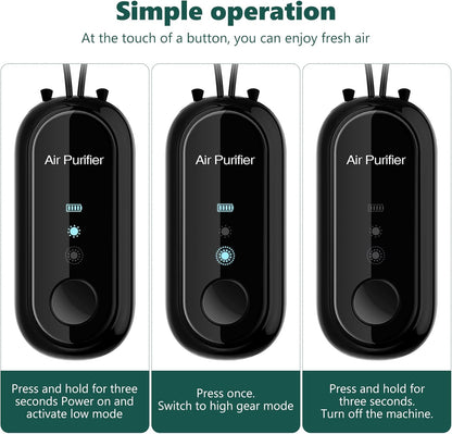 Air Purifier Personal Wearable Negative Ion USB Rechargeable Necklace