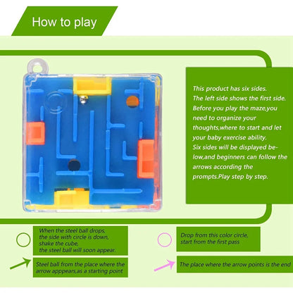 Brain Teaser Puzzle 3D Maze Cube Mini Fidget Toy for Kids and Adults