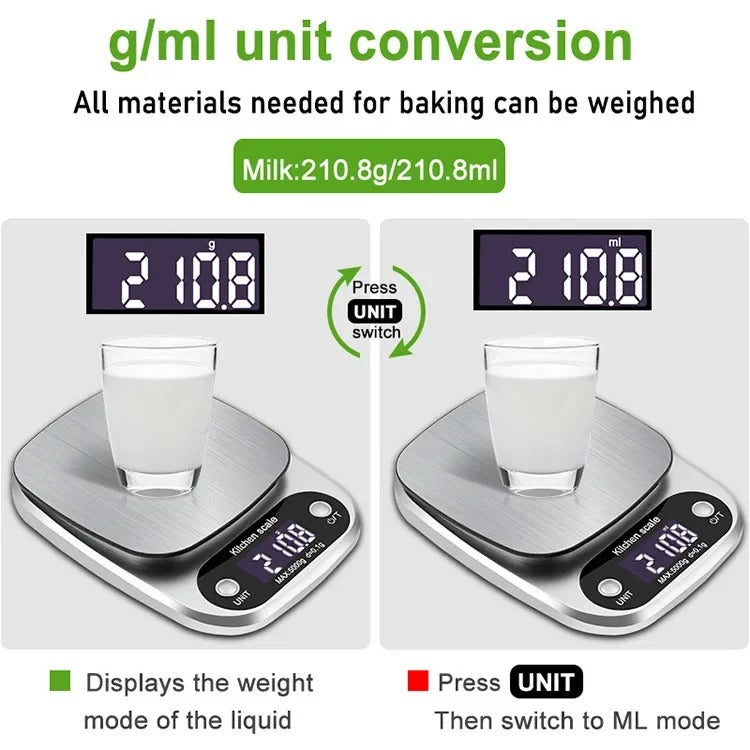 Stainless Steel High Precision Kitchen Scale 0.1g