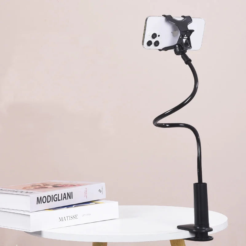 Phone Holder for Bed Gooseneck Phone Stand Long Arm Clamp for Desk