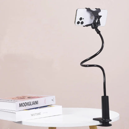 Phone Holder for Bed Gooseneck Phone Stand Long Arm Clamp for Desk