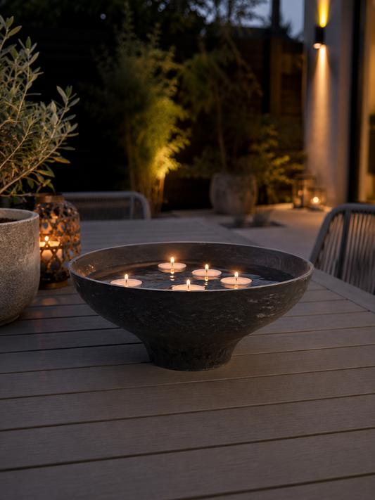 Decor Bowl Concrete Style Centerpiece Tray Modern Plastic Table Bowl