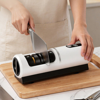 Electric Knife Sharpener USB Rechargeable 2 Stage for Kitchen Knives