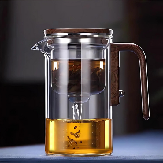 Elegant Glass Tea Infuser with Water Separation Technology