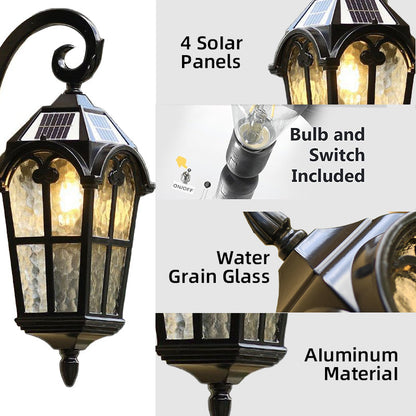Outdoor Vintage Solar Wall Light with Remote Control