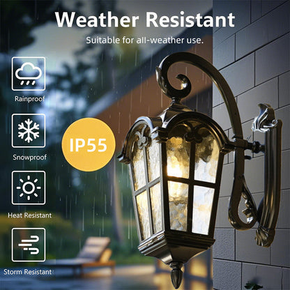 Outdoor Vintage Solar Wall Light with Remote Control