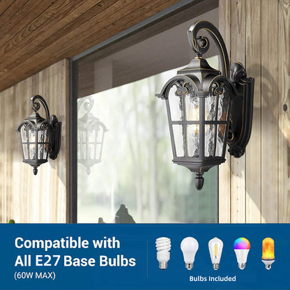 Outdoor Vintage Solar Wall Light with Remote Control