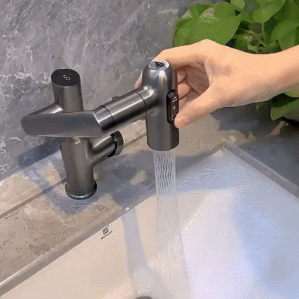 Kitchen Faucet Pull Down 360 Degree LED Temperature Faucet