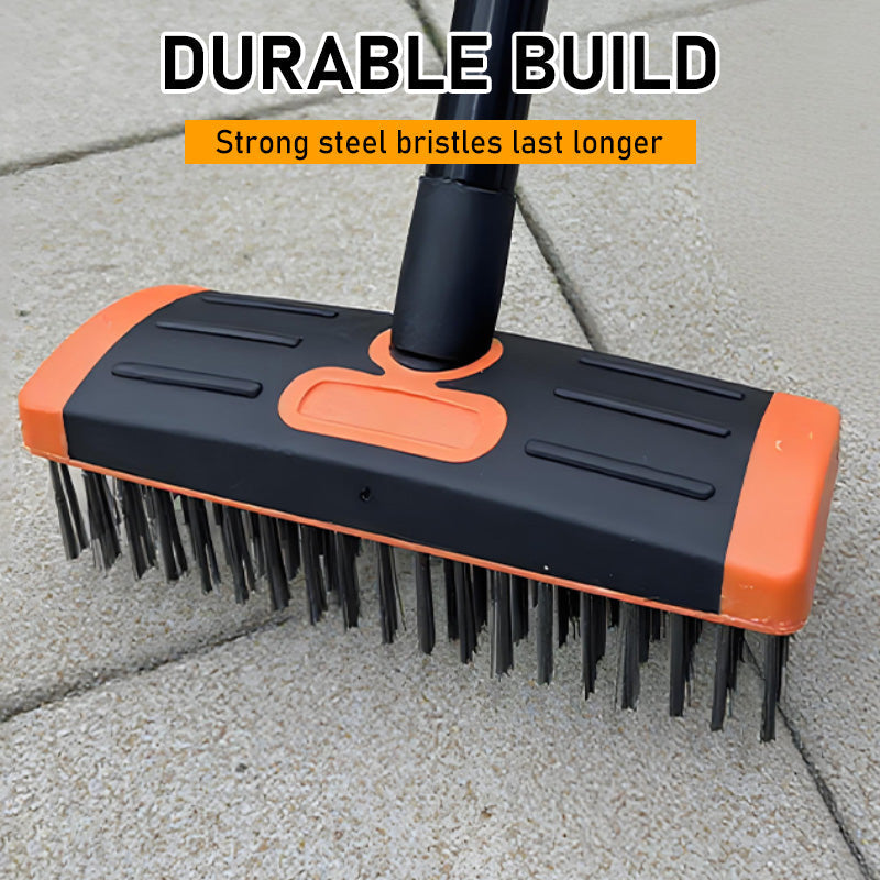 Weed Remover Tool Wire Brush for Patio Pavers with Long Handle