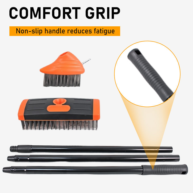 Weed Remover Tool Wire Brush for Patio Pavers with Long Handle