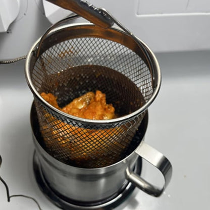 Oil Dispenser Oil Strainer Stainless Steel Cooking Oil Filter Pot