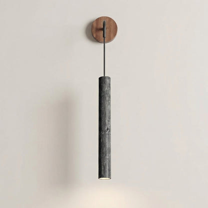 30cm Travertine Tube Wall Lamp