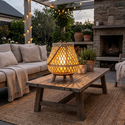 Handmade Bamboo Lantern Candle Holder