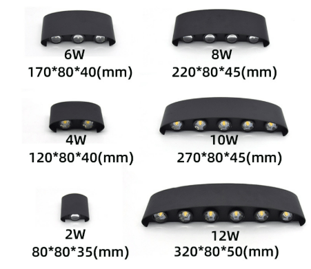 Outdoor Wall Light Waterproof LED Aluminum Wall Sconce