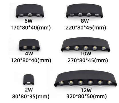Outdoor Wall Light Waterproof LED Aluminum Wall Sconce