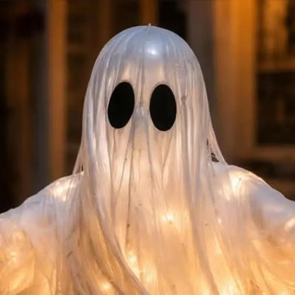 Light Up Pumpkin Ghost Decor Mini Halloween Table Decoration with LED