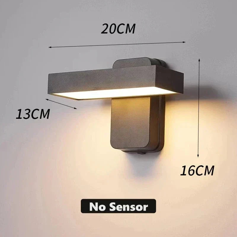 Outdoor PIR Motion Sensor Wall Light - Waterproof & Adjustable