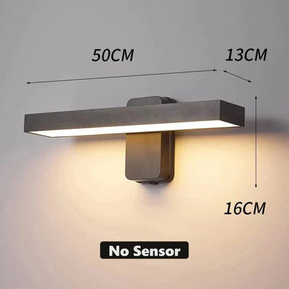 Outdoor PIR Motion Sensor Wall Light - Waterproof & Adjustable