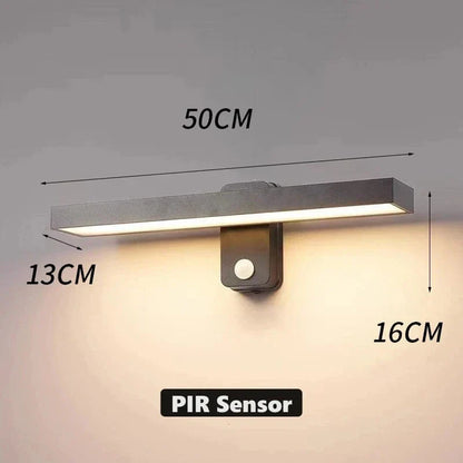 Outdoor PIR Motion Sensor Wall Light - Waterproof & Adjustable