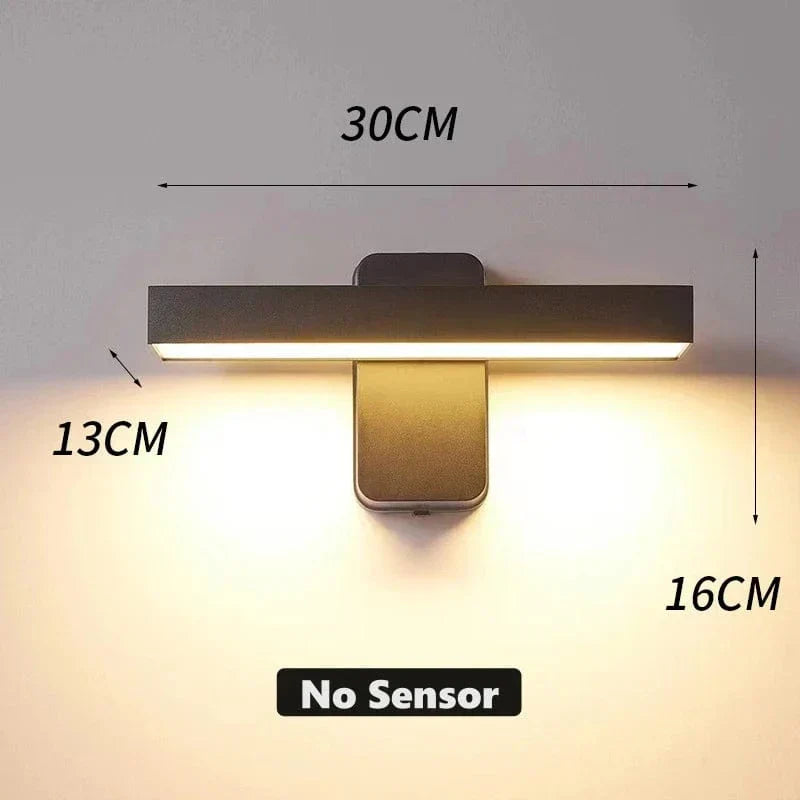 Outdoor PIR Motion Sensor Wall Light - Waterproof & Adjustable