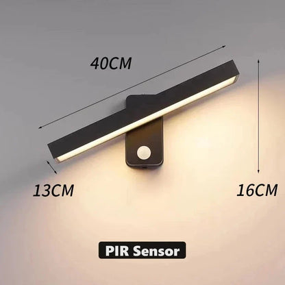 Outdoor PIR Motion Sensor Wall Light - Waterproof & Adjustable