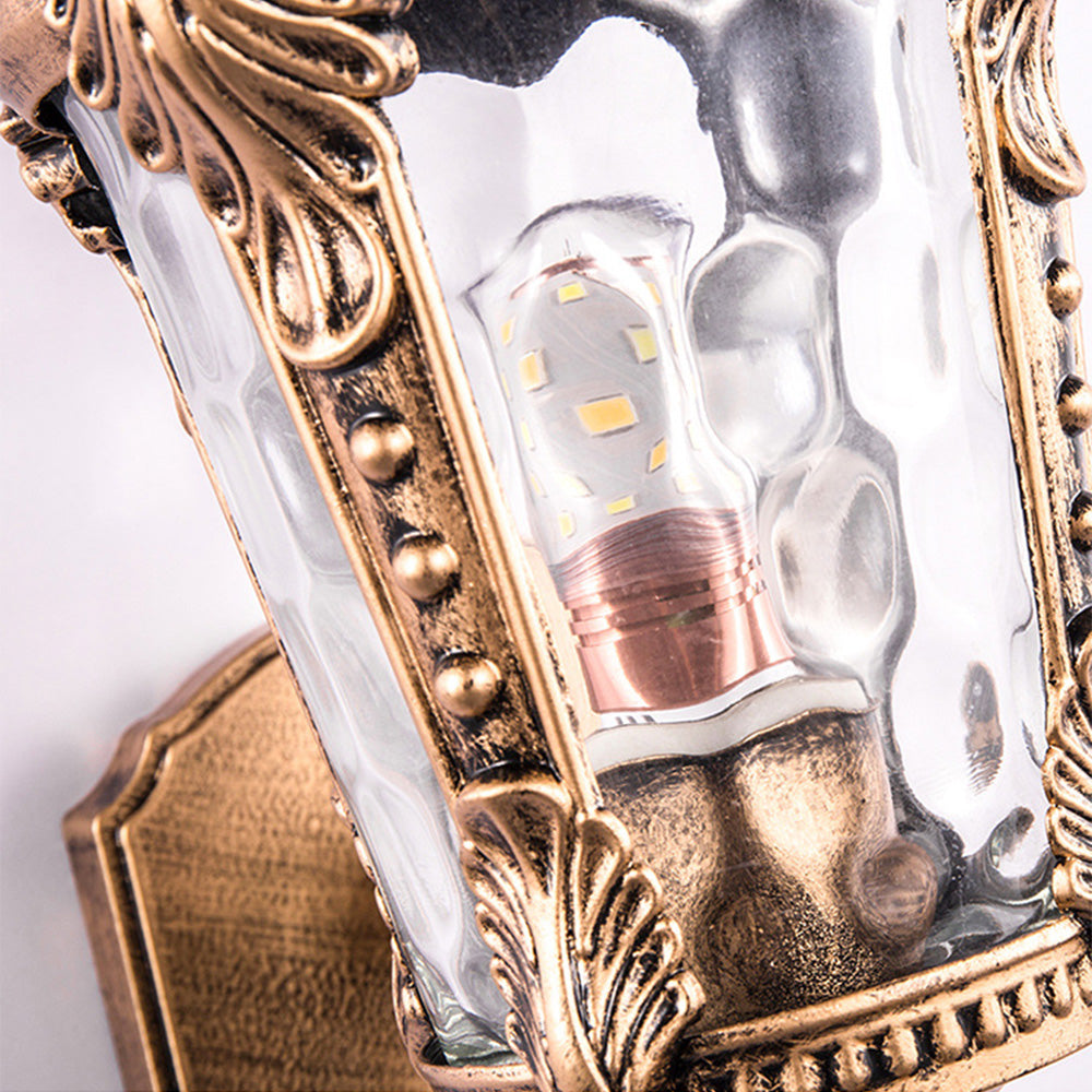 Men's Vintage Outdoor Glass Wall Lantern