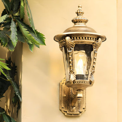 Men's Vintage Outdoor Glass Wall Lantern