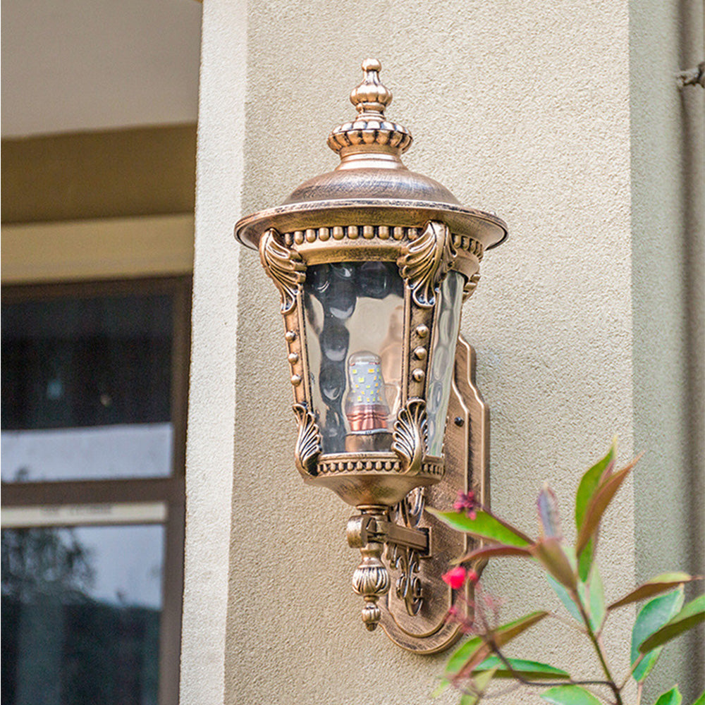 Men's Vintage Outdoor Glass Wall Lantern