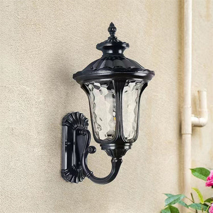 Outdoor Waterproof Bronze Wall Light with Glass Shade