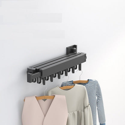 Drying Rack Wall Mounted Retractable Folding Clothes Space Saver