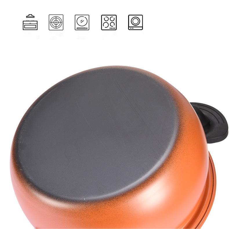 Micro Pressure Cooker 8L Nonstick Stone Cooking Pot with Lock Lid