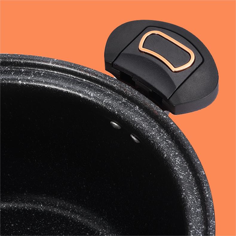 Micro Pressure Cooker 8L Nonstick Stone Cooking Pot with Lock Lid